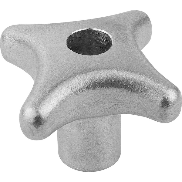 Palm Grip To DIN6335 D=M10 D1=50 H=34, Form:D, Stainless Steel Blasted